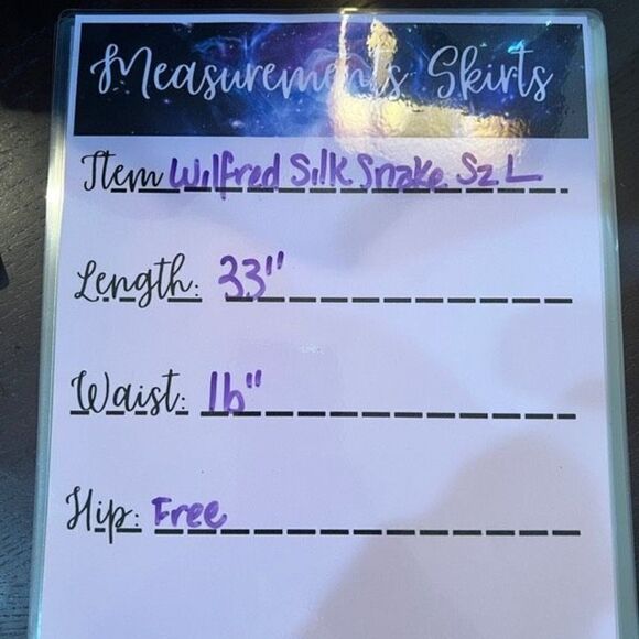 Aritzia Wilfred %100 Silk Snake Skin Print Midi Skirt - L - Great Condition - Picture 7 of 12